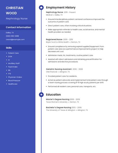 Nephrology Nurse Resume