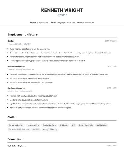 Nester Resume