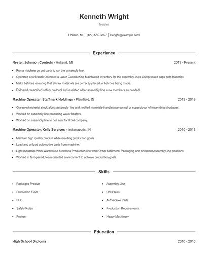 Nester Resume