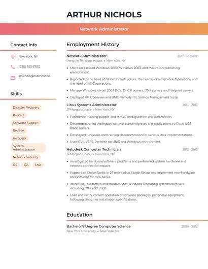 Resume example 3