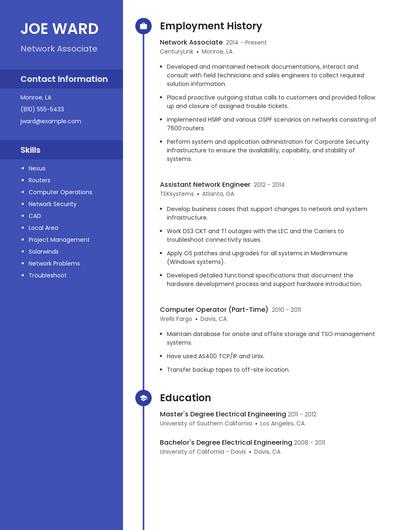 Network Associate Resume