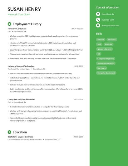 Resume example 5