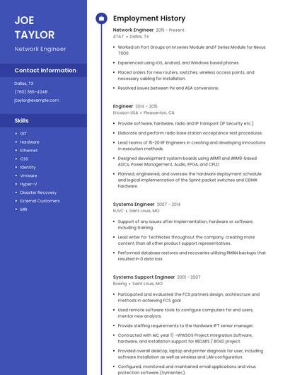 Resume example 4