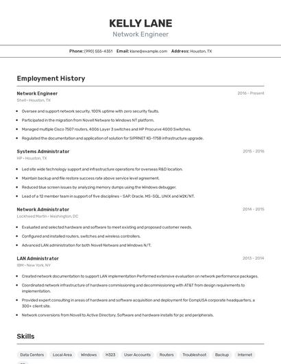 Resume example 2