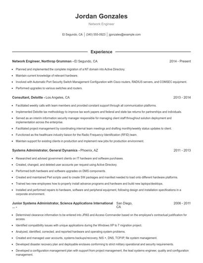 Resume example 1