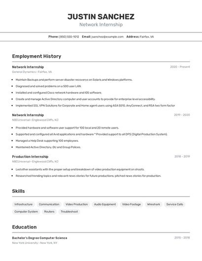 Resume example 2