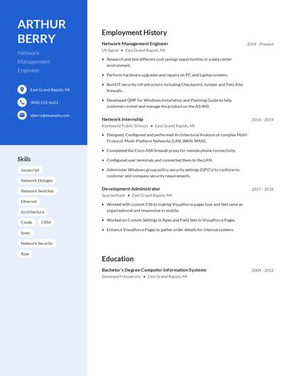 Network Management Engineer Resume