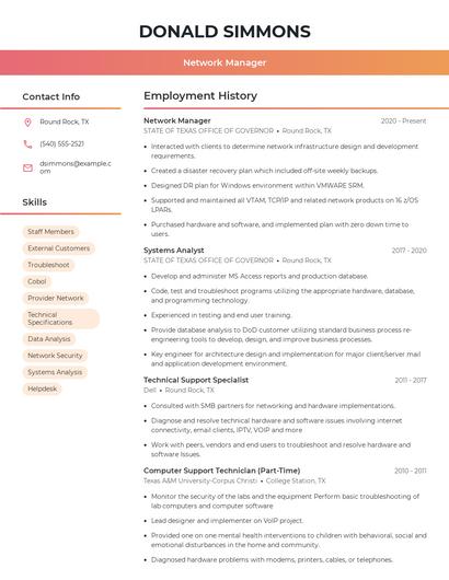 Resume example 3