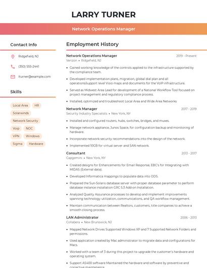 Resume example 3