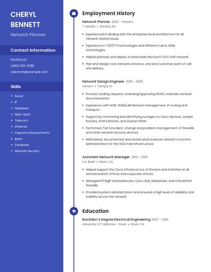 Network Planner Resume