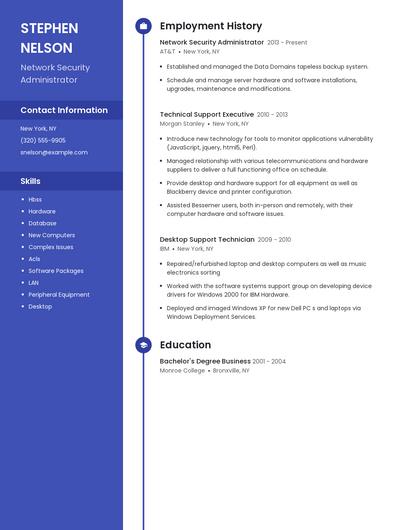 Network Security Administrator Resume