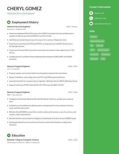 Resume example 4