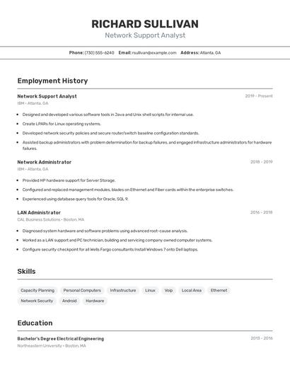 Resume example 2