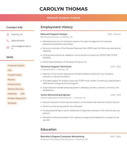 Resume example 3