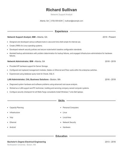 Resume example 1
