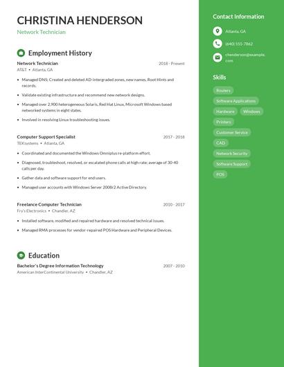 Resume example 4
