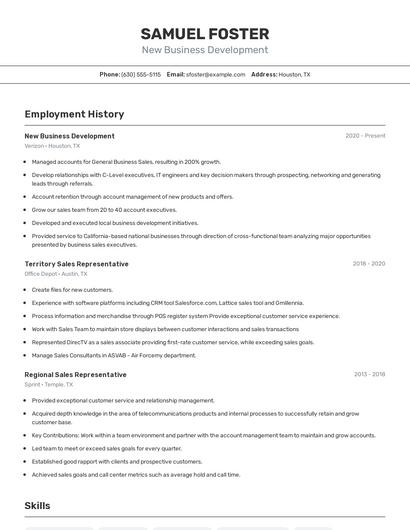 Resume example 2