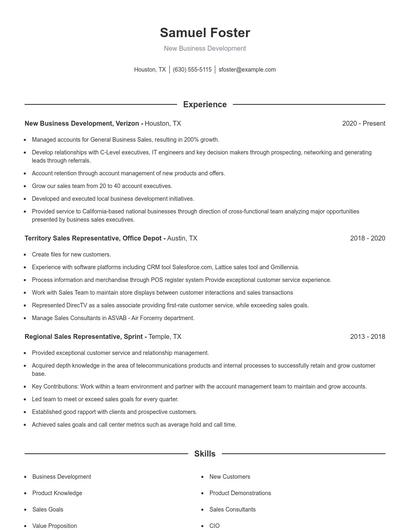 Resume example 1