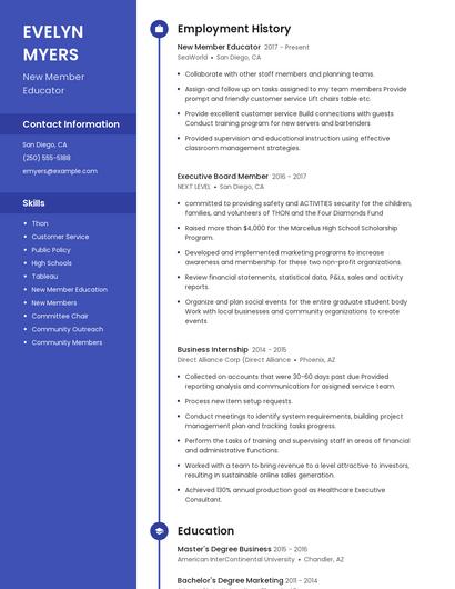 Resume example 5