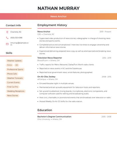 Resume example 3