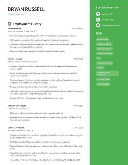 Resume example 5