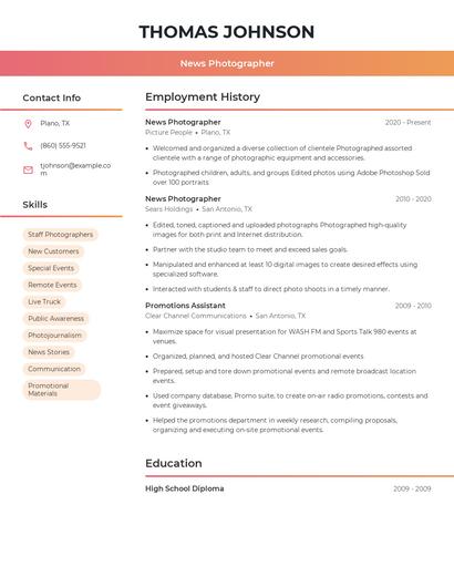 Resume example 3