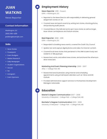 Resume example 5