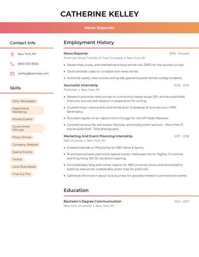 Resume example 3