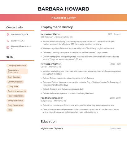 Resume example 3