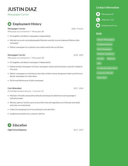 Resume example 5