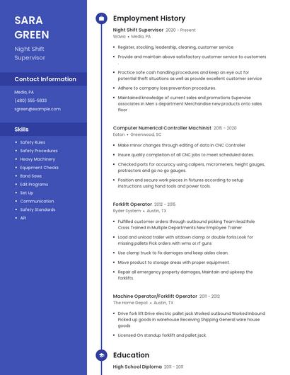 Resume example 4
