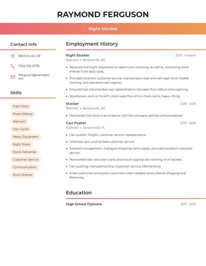 Resume example 3