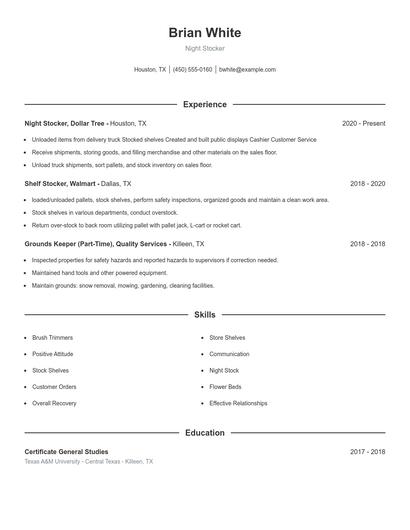 Resume example 1