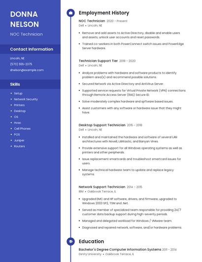 Resume example 5