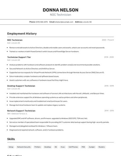 Resume example 2