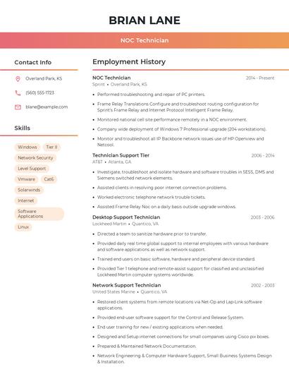 Resume example 3