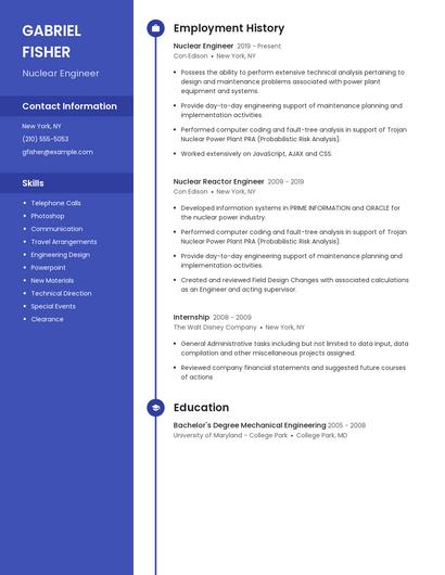 Nuclear Engineer Resume