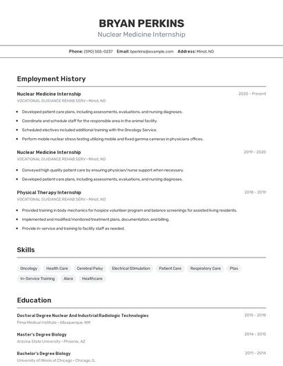 Resume example 2