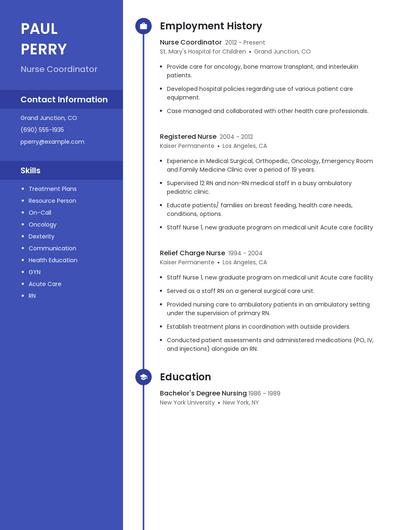 Nurse Coordinator Resume