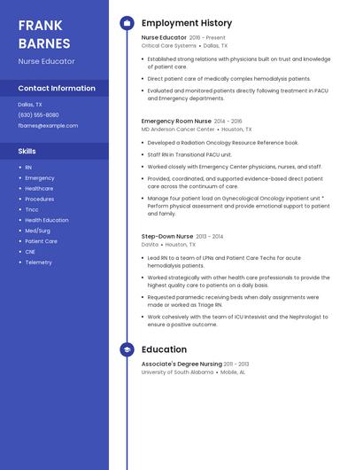 Resume example 5