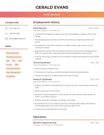 Resume example 3