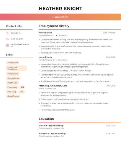 Resume example 3