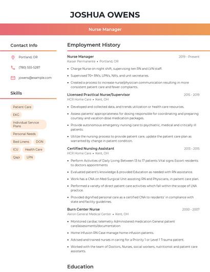 Resume example 3