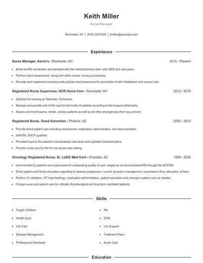 Resume example 1