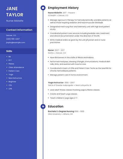 Nurse Midwife Resume