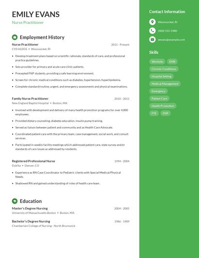 Resume example 5