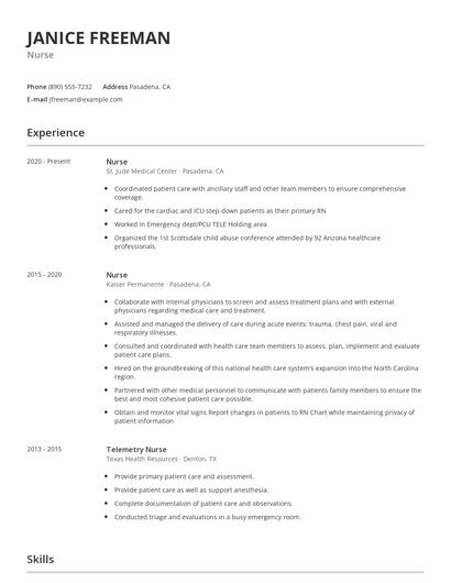 Nurse Resume