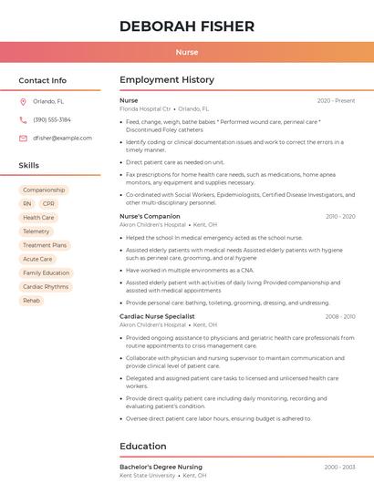 Resume example 3