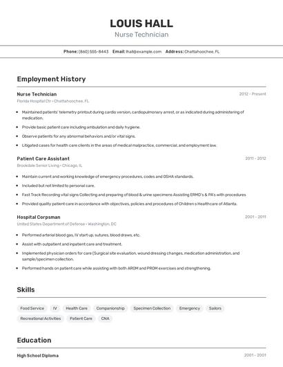 Resume example 2
