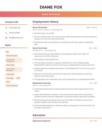 Resume example 3